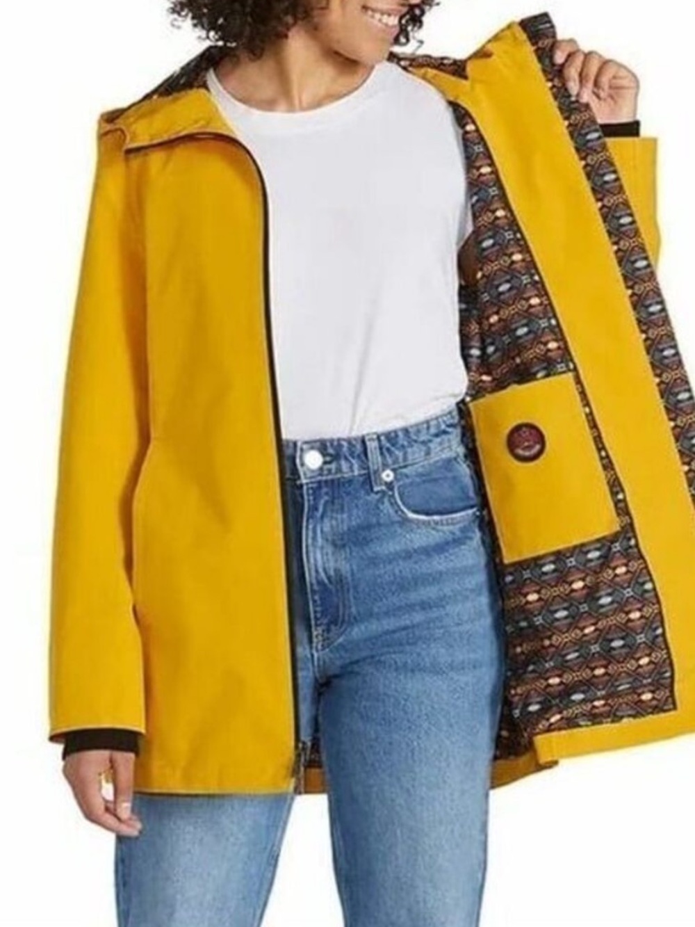 goldenrod yellow Pendleton Women's Rain Jacket  coat  slicker colorful Southwest